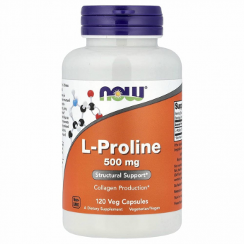Аминокислота L-пролин NOW FOODS L-PROLINE 500 mg, 120 капсул