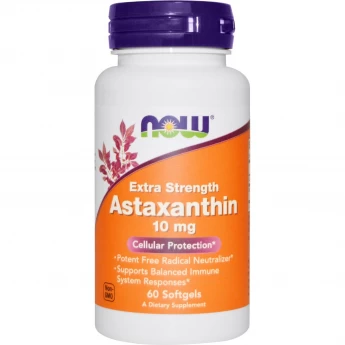 Антиоксиданты NOW Astaxanthin, 10 мг - 60 капсул
