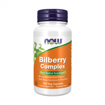 BILBERRY COMPLEX NOW FOODS Черника Комплекс 80 мг, 100 капсул