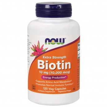Биотин Экстра NOW FOODS Biotin Extra 10 000 мкг, 120 капсул
