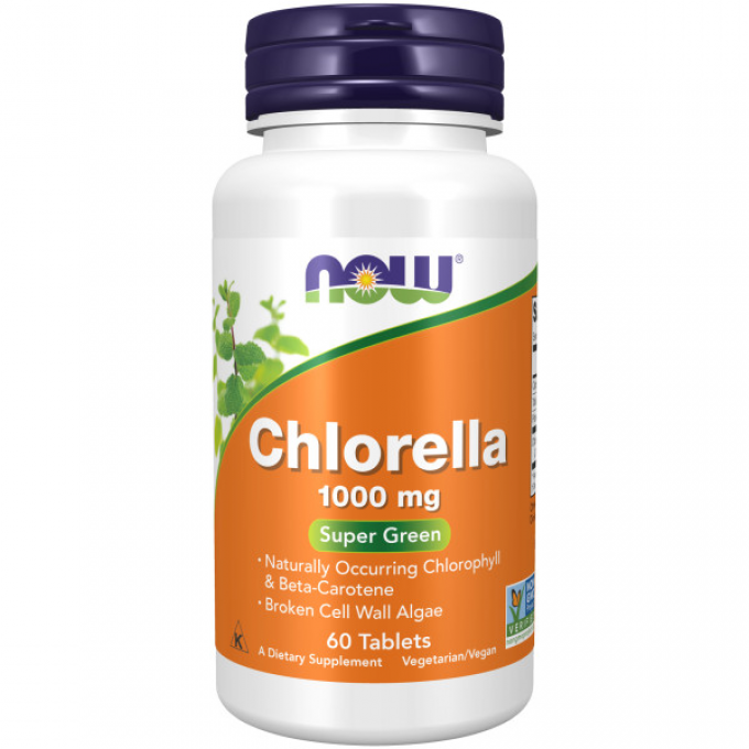 Хлорелла NOW FOODS CHLORELLA 1000mg 60 таблеток NS29495