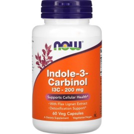 Индол 3-карбинол NOW FOODS INDOLE-3-CARBINOL, 200 мг - 60 капсул
