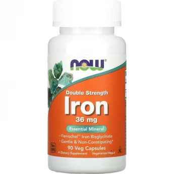 Железо NOW FOODS IRON, 36 мг, 90 капсул