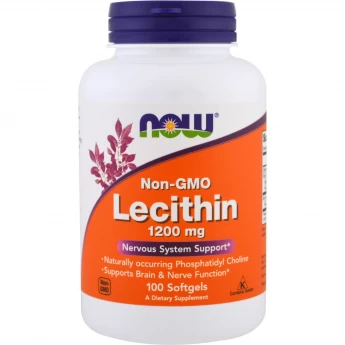 Лецитин NOW Lecithin, 1200 мг - 100 желатиновых капсул