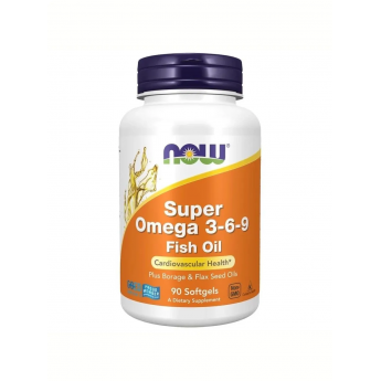 Омега NOW FOODS SUPER OMEGA 3-6-9, 90 капсул