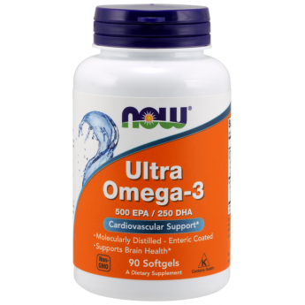 Омега NOW FOODS ULTRA OMEGA-3, 500 EPA / 250 DHA, 90 капсул