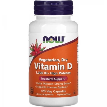 Витамин NOW FOODS D3-VEGETARIAN, 1000 ме, 120 капсул